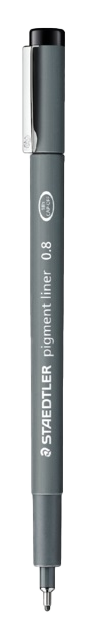Fineliner Staedtler Pigment 308 zwart 0.7mm