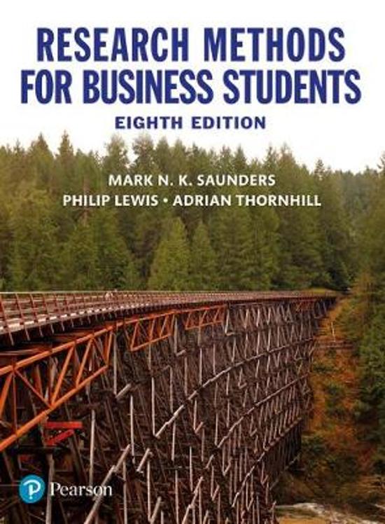 Research Methods for Business Students / 8th edition
