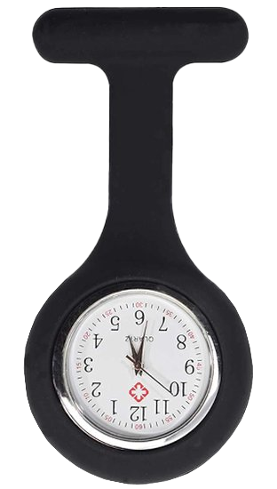 Zusterhorloge (Verpleegkundige horloge) van Zorghelden Zwart