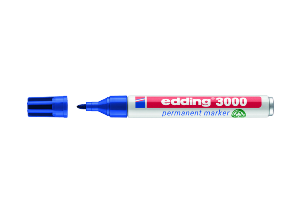 Viltstift edding 3000 rond 1.5-3mm blauw