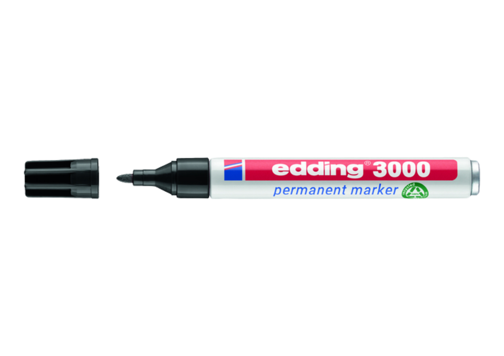 Viltstift edding 3000 rond 1.5-3mm zwart