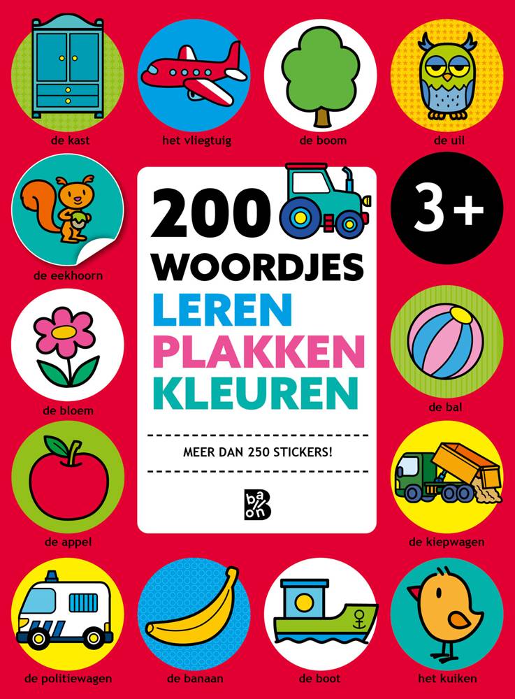 200 woordjes leren, plakken en kleuren / Druk 1