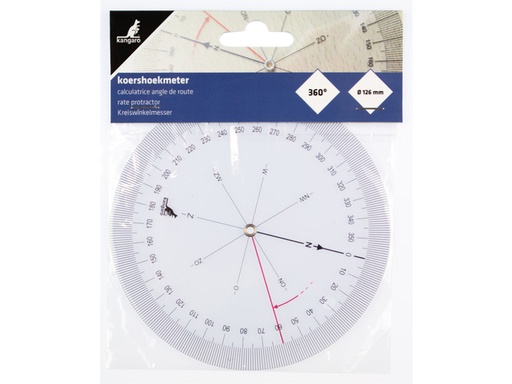 [8712127014748] Kangaroo plastic protractor 126mm transparent