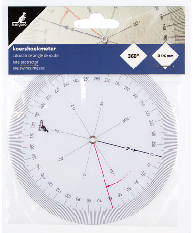 [8712127014748] Koershoekmeter Kangaro kunststof 126mm transparant