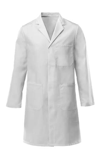 Labjas polyester/katoen wit