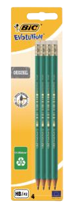 [3270220049012] Potlood BIC HB met gum 4 stuks