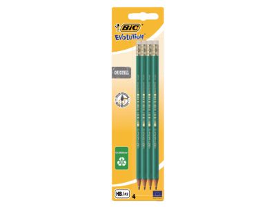 [3270220049012] Potlood BIC HB met gum 4 stuks