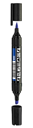 [4054477069011] Neuland marker op waterbasis wig en borstelpunt blauw