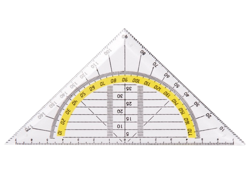 [8712453034762] Geodriehoek Quantore 140mm transparant
