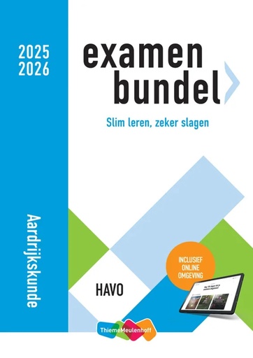 [9789006992762] Examenbundel online + boek havo Aardrijkskunde 2025/2026 / Druk 1