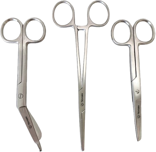 [8721042940094] Verpleegkundige scharenset (verbandschaar - schaar - kocher - 4mm)