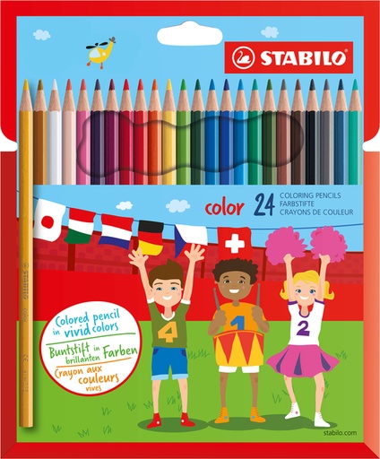 [4006381488044] Kleurpotloden STABILO 979 color assorti kartonnen etui à 24 stuks