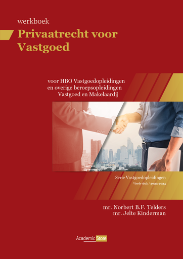 [9789083285917] Privaatrecht voor Vastgoed - Werkboek / Editie 2023-2024