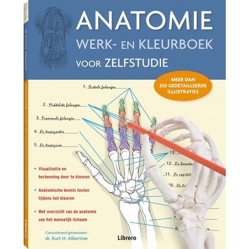 [9789089986191] Anatomie werk- en kleurboek voor zelfstudie