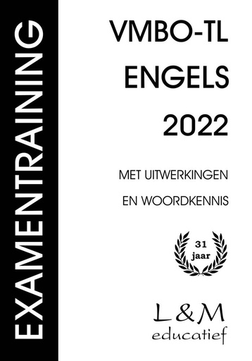 [9789054894360] Examentraining Vmbo-tl Engels 2022 / Druk 1