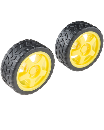 [6952581601142] Rubberen wielen 65mm (2 stuks)